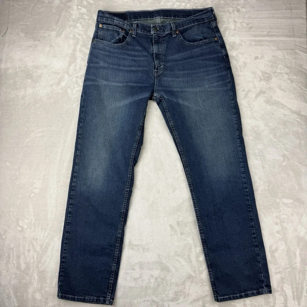 Vintage Levi's 559 Mens 34x32 Relaxed Straight Fit Denim‎ Jeans Whiskered Faded